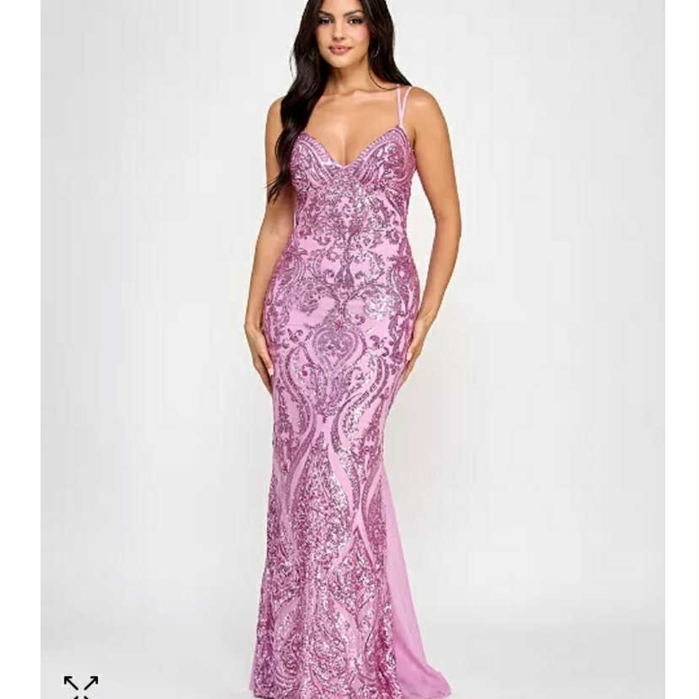 Darling Lavender Embellished Prom Dress
